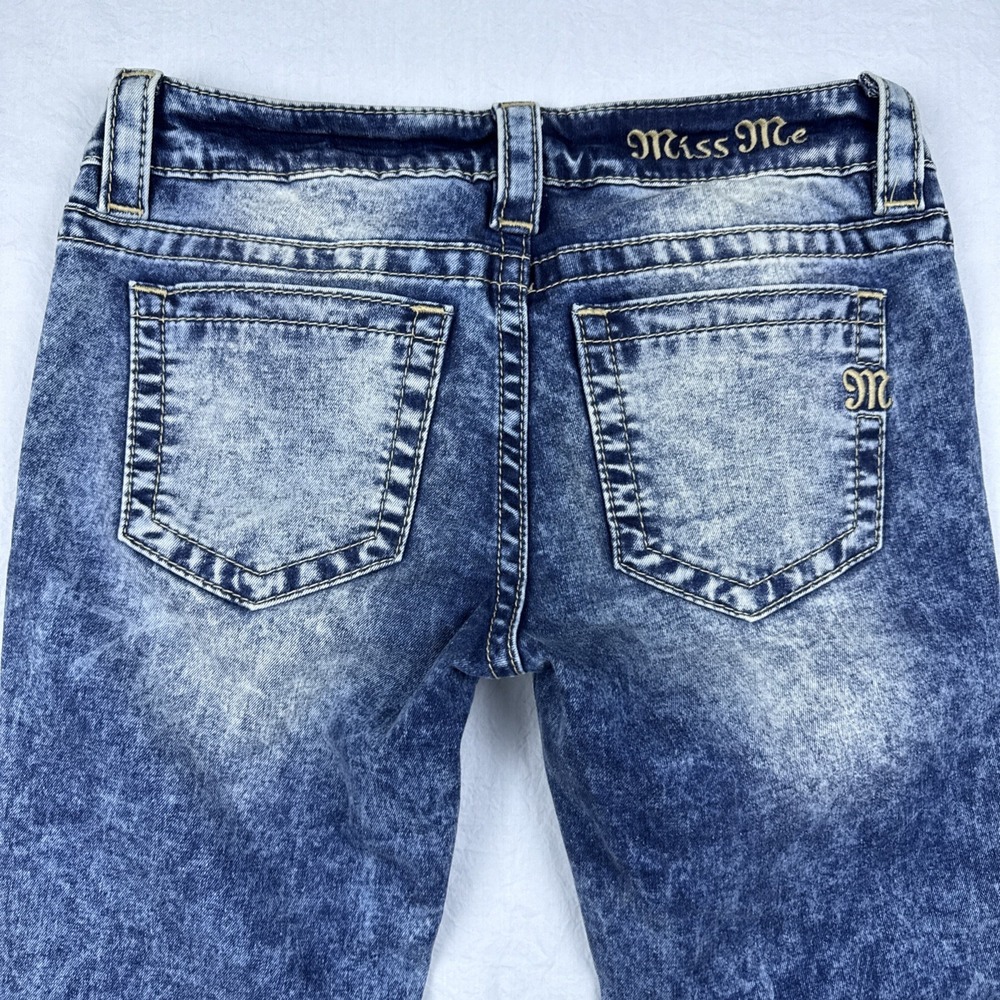 Miss Me JEANS WOMENS 26x29 SIGNATURE SKINNY SIMPLE THICK STITCH WHISKERING